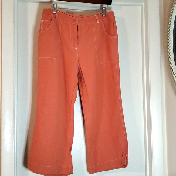 J. Jill Pants - J.JILL Dusty Rose Pink Wide-Leg Linen Blend Pants - Sz 8